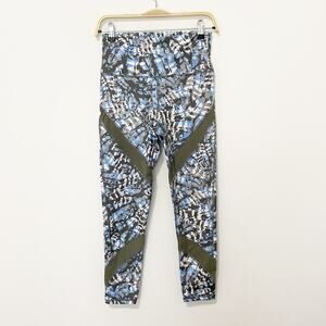 Aerie Blue & Gray Mesh Leggings Size Medium